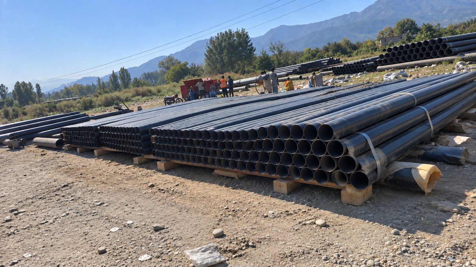 Gravity Based Water Supply Scheme - Pipe Alignment & Site Work